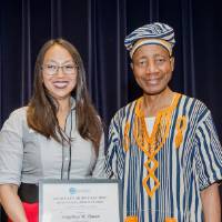 Angelina and a professor